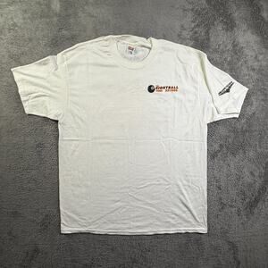 Hanes XL Mens White Tee Eightball XF/BGR 808 Signed Graphic T-Shirt Cotton